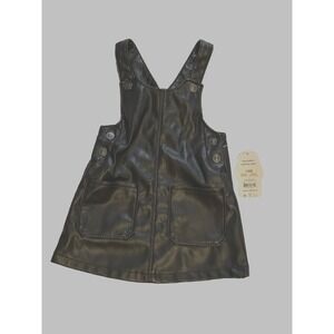 Wonder Nation - NEW - Toddler Girl Size 18 Months - Black - Faux Leather - Dress